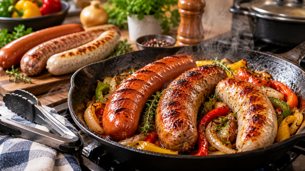 big sausage cooking