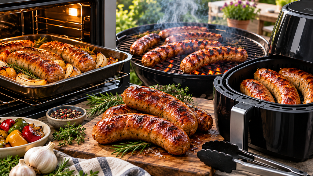cooking big sausage