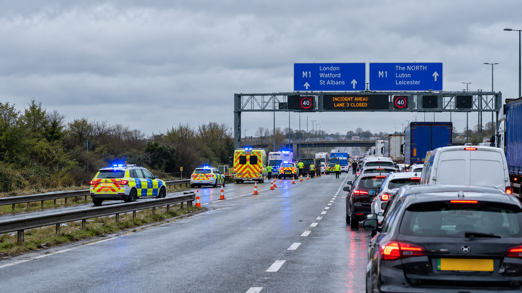 What the accident M1 yesterday report confirms