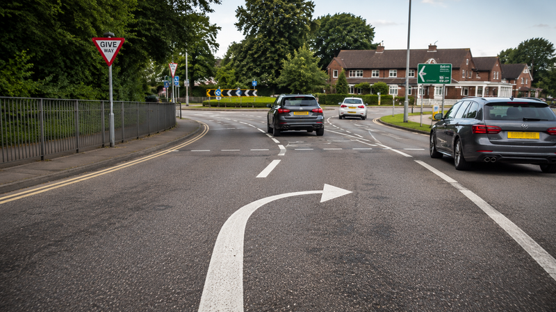 Curved Arrow Road Marking Mean Explained for UK Drivers