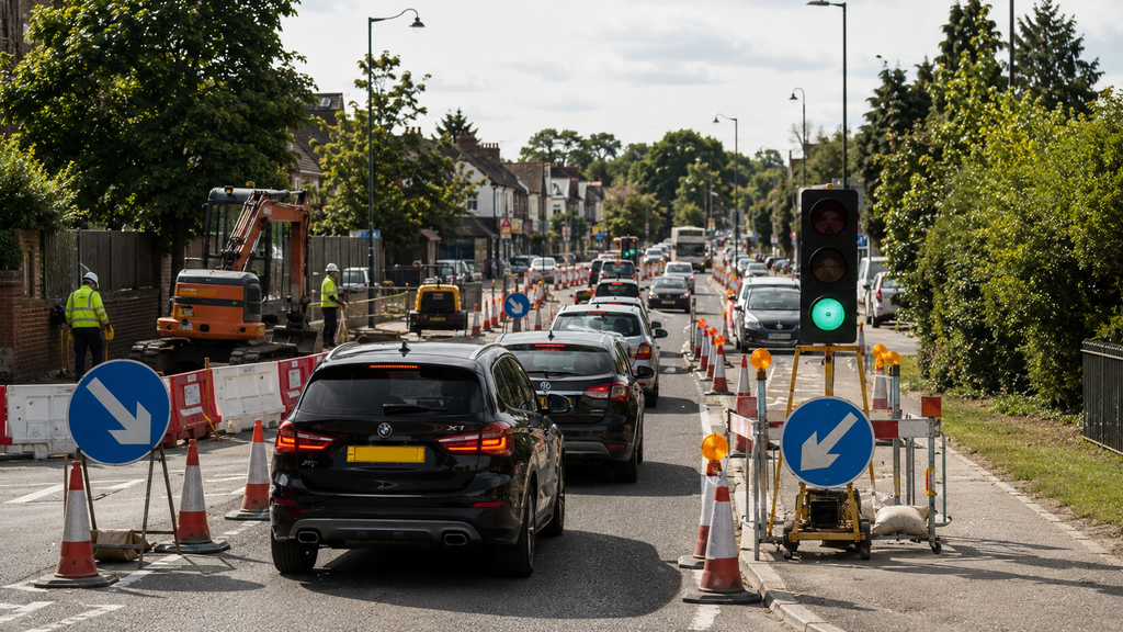 Benfleet Road traffic and roadworks causing travel disruption in Essex