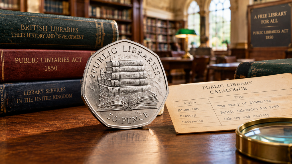2010 Public Libraries 50p commemorative coin and its release history